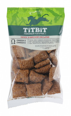 TiTBiT Начос в мясной обсыпке для собак Золотая коллекция (Говядина, 75 г.)