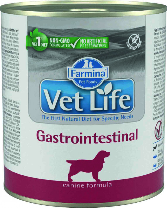 Vet Life Dog Gastrointestinal консервы для собак при ЖКТ (Курица, 300 г.)