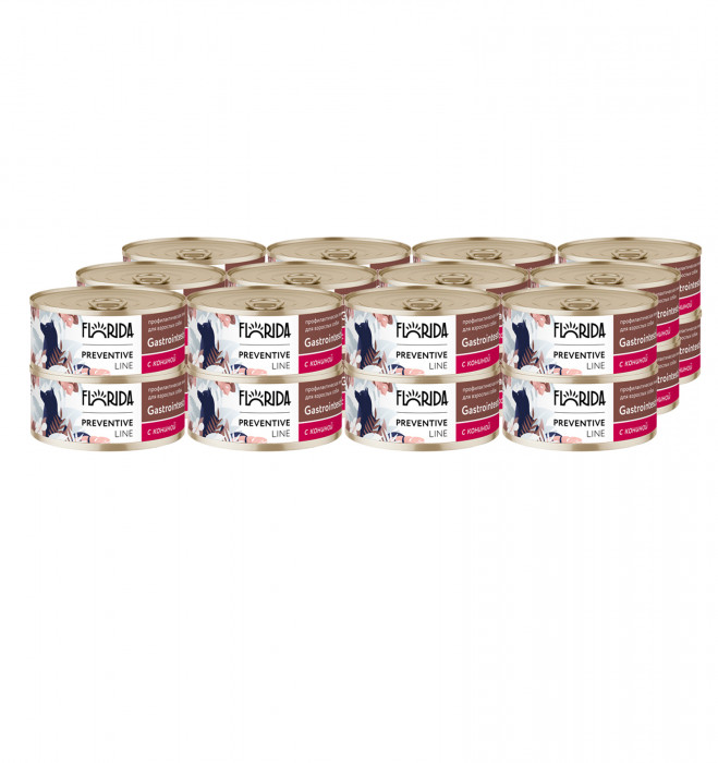 Florida Preventive Line Gastrointestinal консервы для собак при расстройствах пищеварения (Конина, 100 г. упаковка 24 шт)