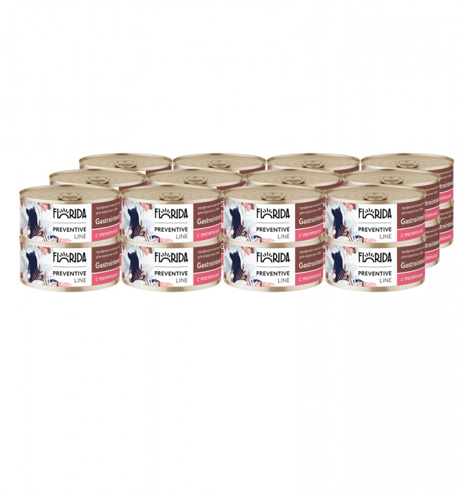 Florida Preventive Line Gastrointestinal консервы для собак при расстройствах пищеварения (Телятина, 100 г. упаковка 24 шт)