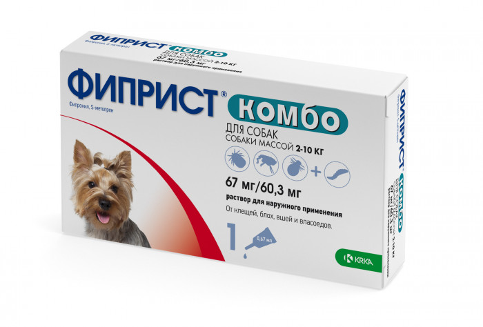 Фиприст Комбо для собак (2-10 кг) (1 пипетка, 0,67 мл.)