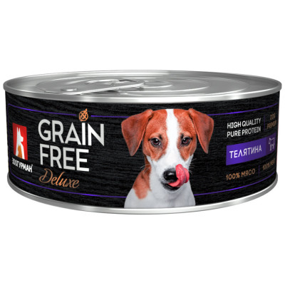 Зоогурман "Grain Free" консервы для собак (Телятина, 100 г.)