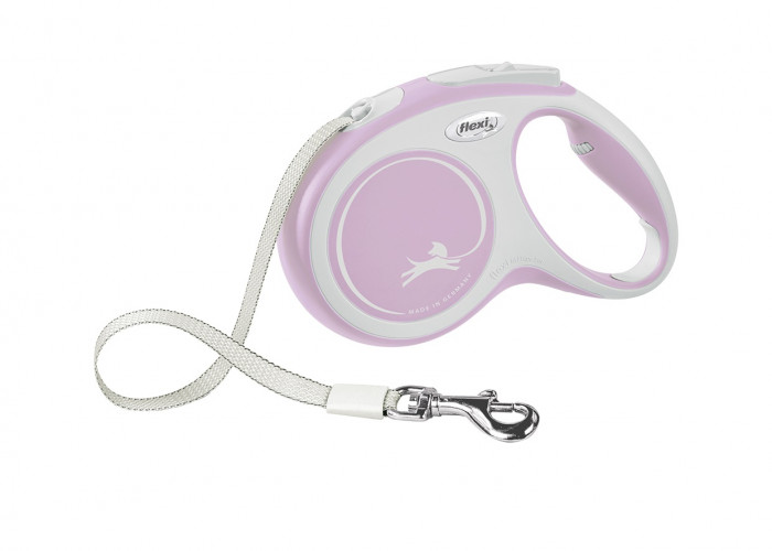 Flexi рулетка New Line Comfort M до 25 кг (5 м лента) (Розовый)