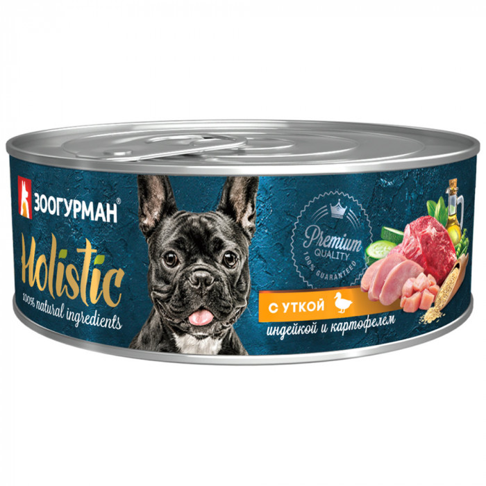 Зоогурман "Holistic" консервы для собак (Утка, индейка, картофель, 100 г.)