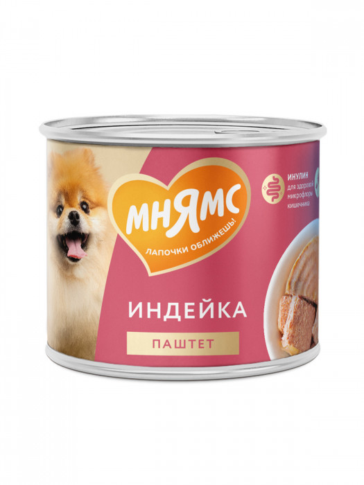 Мнямс "Комфортное пищеварение" консервы для собак всех пород (паштет) (Индейка, 200 г.)