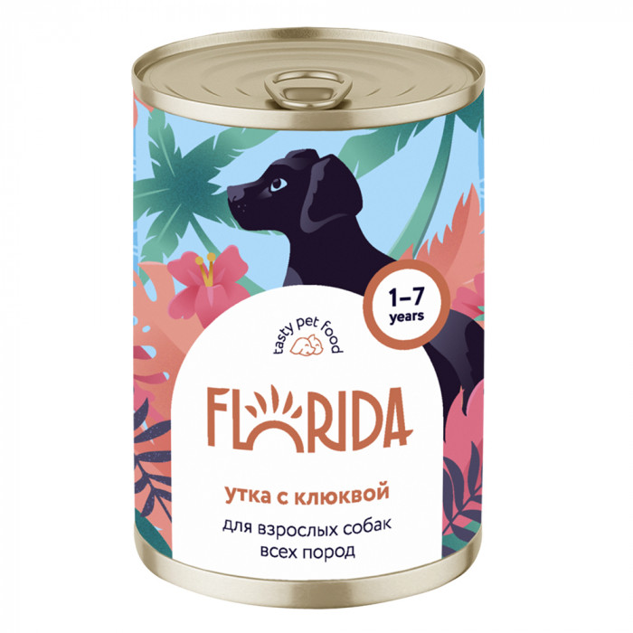 Florida консервы для собак (Утка и клюква, 400 г.)