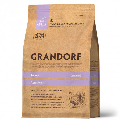 Grandorf Turkey Mini корм для взрослых собак мелких пород (Индейка, 3 кг.)