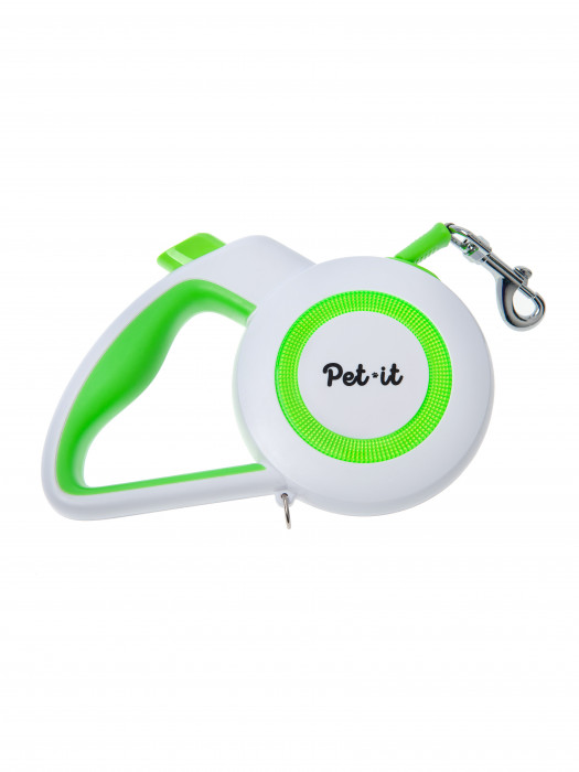Pet-it рулетка-ремень светоотражающая для собак до 30 кг (5 м.) (Белая)