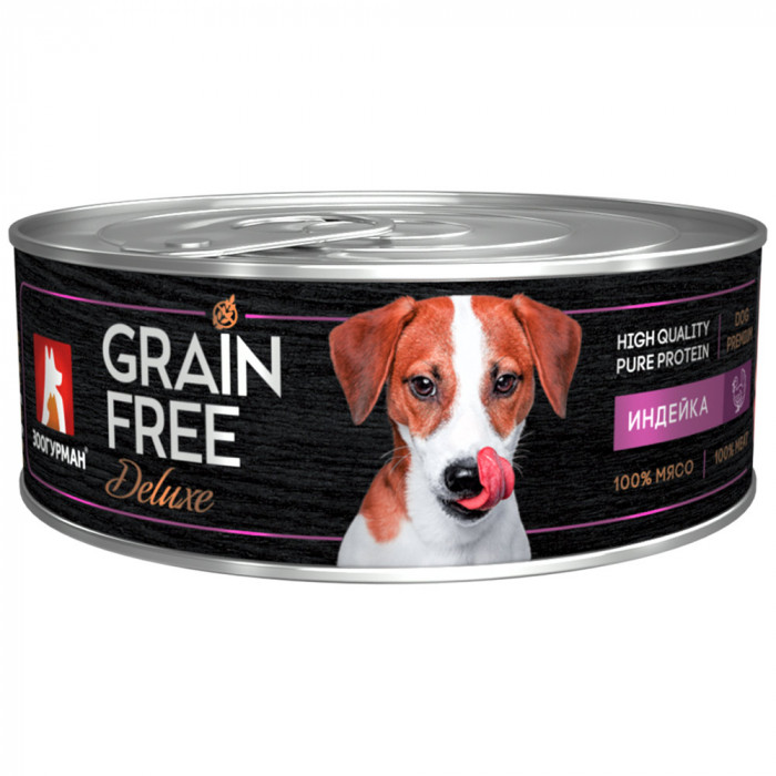 Зоогурман "Grain Free" консервы для собак (Индейка, 100 г.)