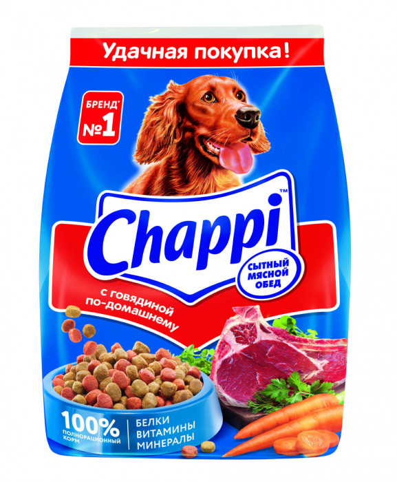 Сухой корм для собак Chappi говядина 600г