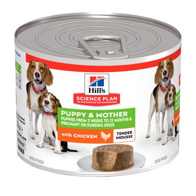 Hill's Science Plan Puppy &amp; Mother консервы для щенков, беременных и кормящих собак (мусс) (Курица, 200 г.)