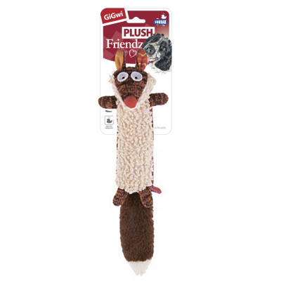 GiGwi Plush Friendz игрушка для собак белка с пищалкой (21 см.)