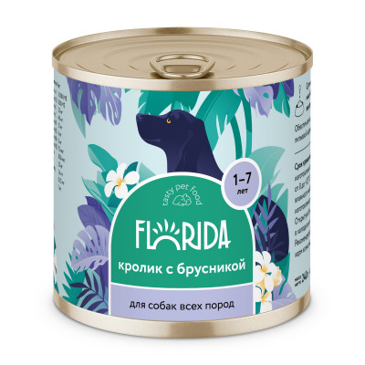 Florida консервы для собак (Кролик и брусника, 240 г.)