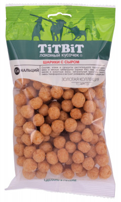 TiTBiT Золотая коллекция шарики с сыром для собак (95 г.)