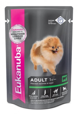 Eukanuba Dog пауч для взрослых собак (кусочки в соусе) (Говядина, 100 г.)