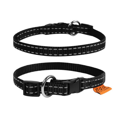 Collar ошейник Dog Extremе нейлоновый регулируемый (20-30 см., Черный)