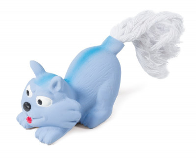 Triol игрушка из латекса Mini Dogs "Котенок с веревкой" для собак мелких пород (75 х 16,5 см.)