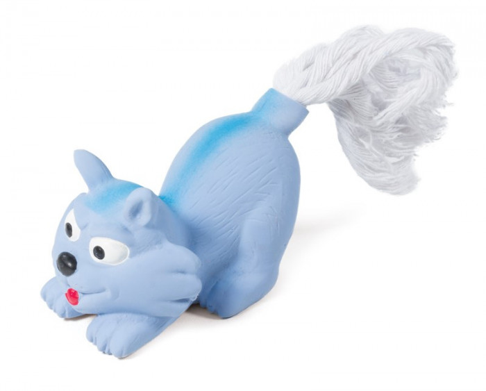 Triol игрушка из латекса Mini Dogs "Котенок с веревкой" для собак мелких пород (75 х 16,5 см.)