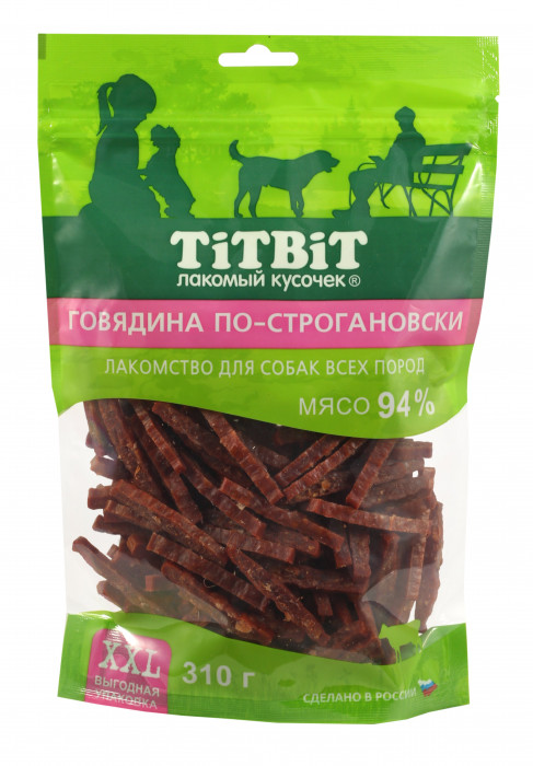 TiTBiT говядина по-строгановски для собак всех пород (310 г.)