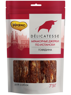 Мнямс лакомство для собак "Мраморные джерки по-испански" (75 г.)