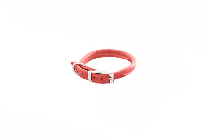 ZooM ошейник кожаный круглый Cord (22-26 см., Красный)