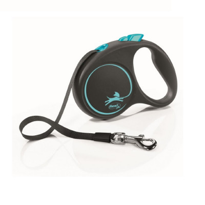 Flexi рулетка Black Design L до 50 кг (5 м лента) (Синий)