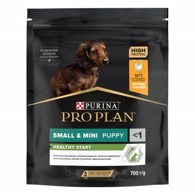 Pro Plan Small &amp; Mini Puppy корм для щенков мелких и карликовых пород (Курица, 700 г.)