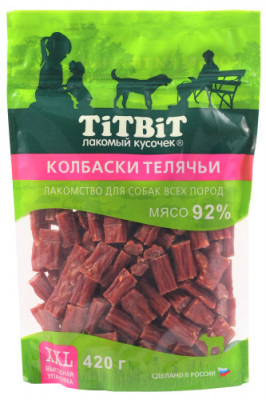 TiTBiT колбаски телячьи для собак (420 г.)