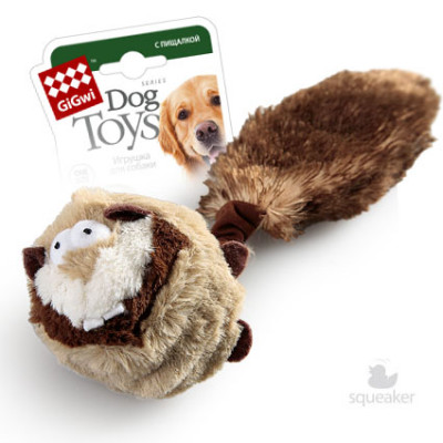 GiGwi Dog Toys игрушка для собак барсук с пищалкой (26 см.)