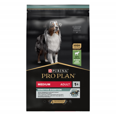 Pro Plan Medium Adult Sensitive Digestion для взрослых собак средних пород (Ягненок, 7 кг.)