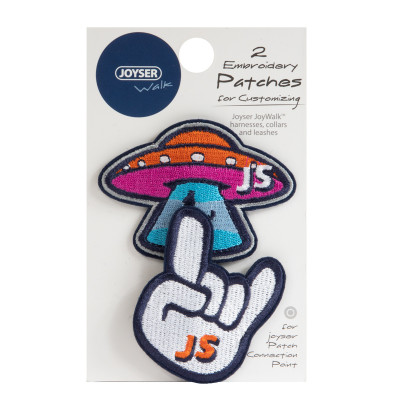 Joyser два шеврона на кнопках Walk Patches (НЛО, рок) для шлейки (2 шт.)