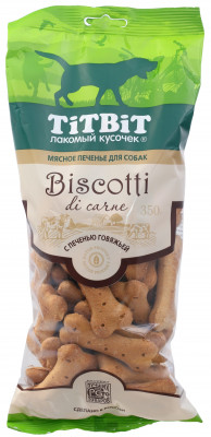TiTBiT печенье Biscotti для собак (Говядина, 350 г.)