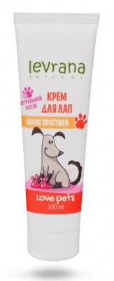 Levrana Love pets Крем для лап после прогулки (100 мл.)