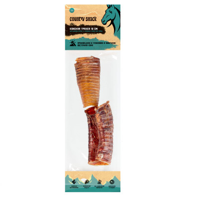 Country snack лакомство "Конская трахея" для собак (10 см) (50 г.)