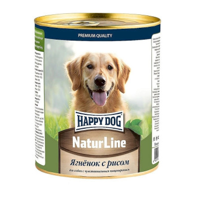 Happy Dog Natur Line консервы для собак (Ягненок и рис, 970 г.)